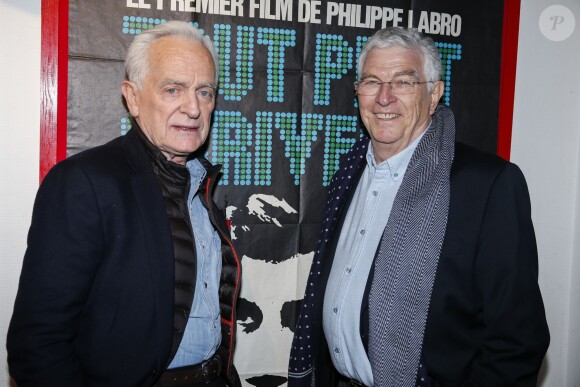 Philippe Labro et Jean-Claude Bouillon - Projection privée au cinéma Mac Mahon à Paris le 3 février du premier long métrage de Philippe Labro Tout peut Arriver, qui sera diffusé sur D8 le dimanche 22 février 2015