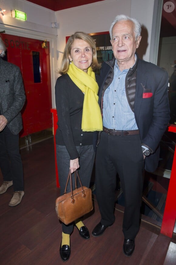 Philippe Labro et sa femme Françoise Coulon - Projection privée au cinéma Mac Mahon à Paris le 3 février du premier long métrage de Philippe Labro Tout peut Arriver, qui sera diffusé sur D8 le dimanche 22 février 2015