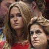 Kim Sears, la fiancée d'Andy Murray et Amélie Mauresmo lors du 3e jour du tournoi BNP Paribas Masters 2014 au palais omnisports de Paris-Bercy, à Paris, le 29 octobre 2014