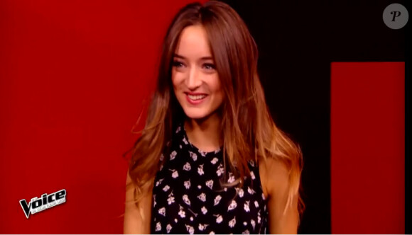 Clémence, ravissante, dans The Voice 4, sur TF1, le samedi 7 février 2015