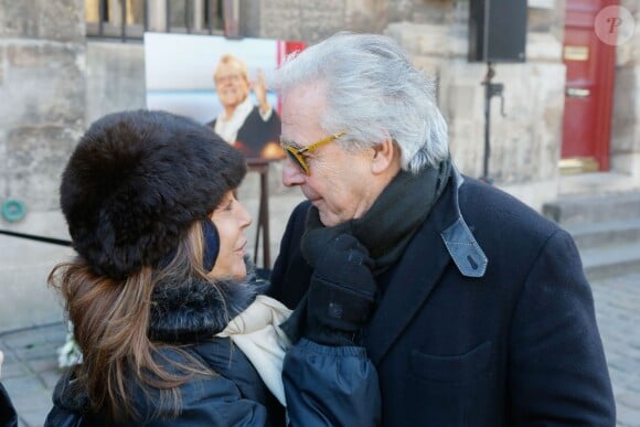 Pierre Arditi, Sophie Artur, fille de José - Hommage à José Artur en l'église Saint-Germain-des-Prés à Paris le 7 février 2015