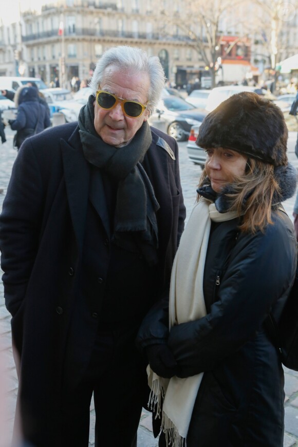 Pierre Arditi, Sophie Artur, fille de José - Hommage à José Artur en l'église Saint-Germain-des-Prés à Paris le 7 février 2015