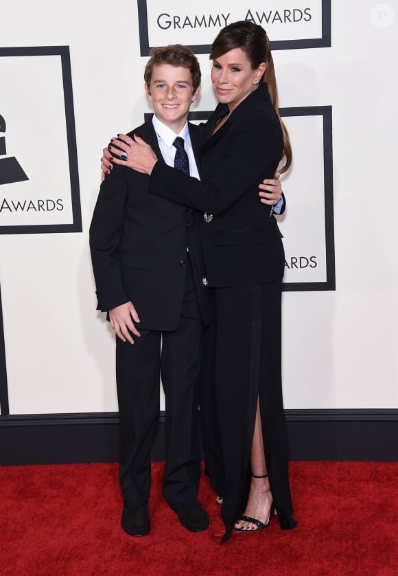 Melissa Rivers et son fils Cooper - 57e soirée annuelle des Grammy Awards au Staples Center à Los Angeles, le 8 février 2015.