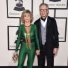 Jane Fonda et son compagnon Richard Perry - 57e soirée annuelle des Grammy Awards au Staples Center à Los Angeles, le 8 février 2015.