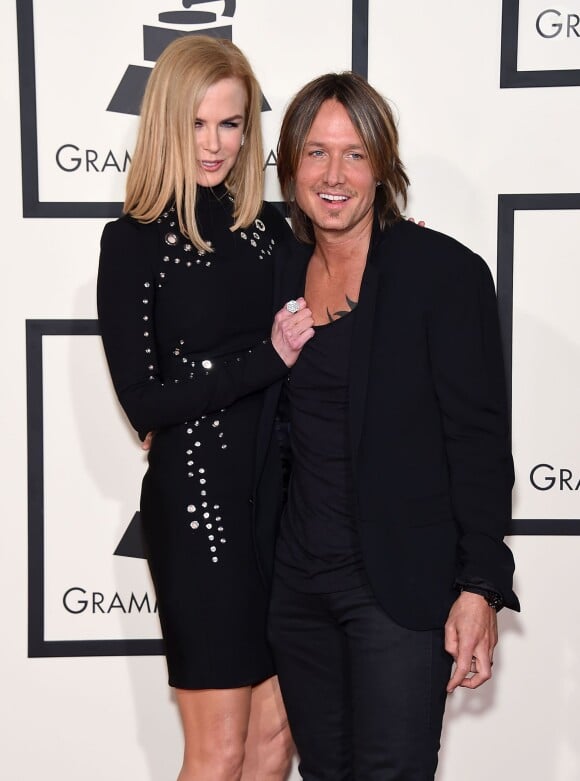 Nicole Kidman et son mari Keith Urban - 57e soirée annuelle des Grammy Awards au Staples Center à Los Angeles, le 8 février 2015.