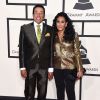 Smokey Robinson et sa femme Frances Glandney - 57e soirée annuelle des Grammy Awards au Staples Center à Los Angeles, le 8 février 2015.