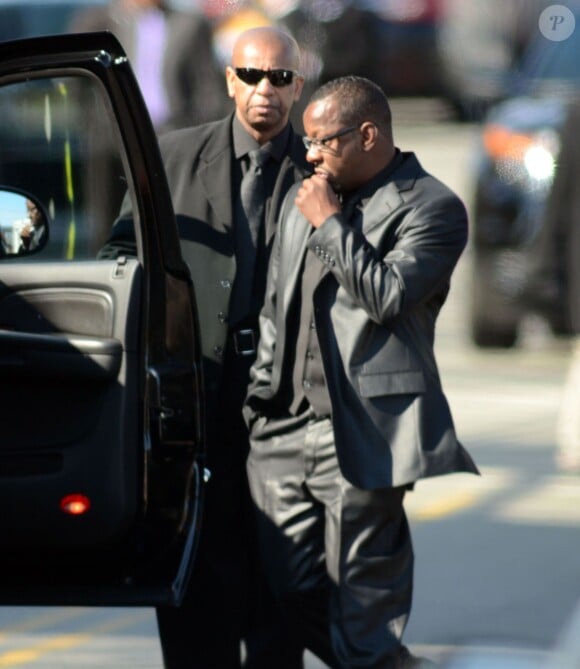 Bobby Brown lors des funérailles de Whitney Houston à Newark le 18 février 2012