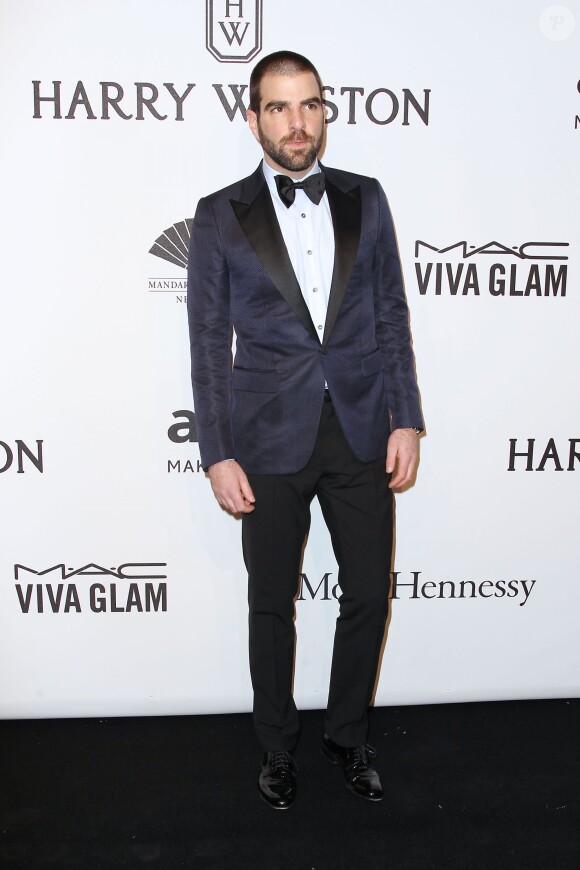 Zachary Quinto assiste au gala pré-Fashion Week de l'amfAR 2015 au Cipriani Wall Street. New York, le 11 février 2015.