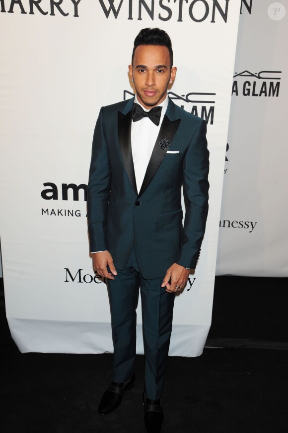 Lewis Hamilton assiste au gala pré-Fashion Week de l'amfAR 2015 au Cipriani Wall Street. New York, le 11 février 2015.
