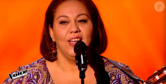 Samira Brahmia dans The Voice 4, le samedi 14 férvrier 2015, sur TF1
