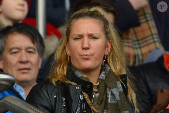 Viktoria Azarenka lors du match entre le Paris Saint-Germain et Caen au Parc des Princes à Paris, le 14 février 2015