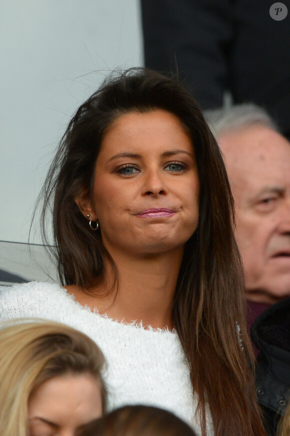 Malika Ménard lors du match entre le Paris Saint-Germain et Caen au Parc des Princes à Paris, le 14 février 2015