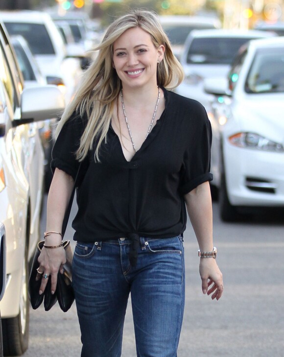 Hilary Duff se promène à Beverly Hills, le 14 janvier 2015.  
