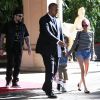 Semi-Exclusif - Cameron Diaz et Benji Madden sont allés déjeuner avec Nicole Richie et Joel Madden à l'hôtel Four Seasons à Beverly Hills. Nicole est accompagnée de ses enfants Harlow et Sparrow. Le 25 janvier 2015  