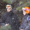 L'infante Elena d'Espagne était le 15 février 2015 en vacances en famille dans la station de ski de Baqueira Beret, dans les Pyrénées espagnoles, avec ses enfants Felipe (16 ans) et Victoria (14 ans)