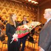 La ministre de la Culture algérienne Nadia Labidi, Anne Gravoin et l'ambassadeur de France en Algérie Bernard Emié à l'Auditorium de la Radio algérienne d'Alger le 17 février 2015 pour un concert exceptionnel