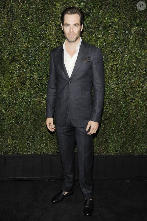 Chris Pine lors du dîner organisé par Chanel et Charles Finch avant les Oscars au restaurant Madeo, à Beverly Hills le 21 février 2015