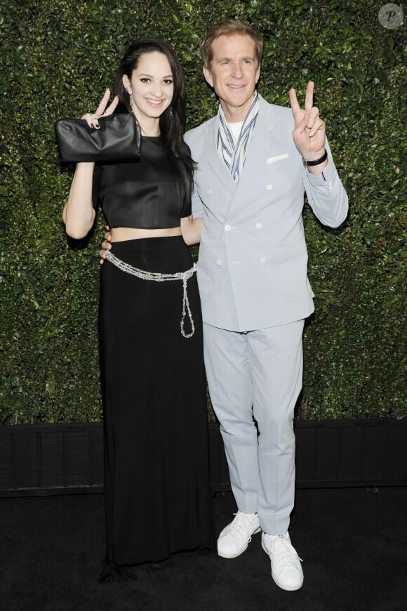 Matthew Modine et Ruby Wylder Rivera Modine lors du dîner organisé par Chanel et Charles Finch avant les Oscars au restaurant Madeo, à Beverly Hills le 21 février 2015