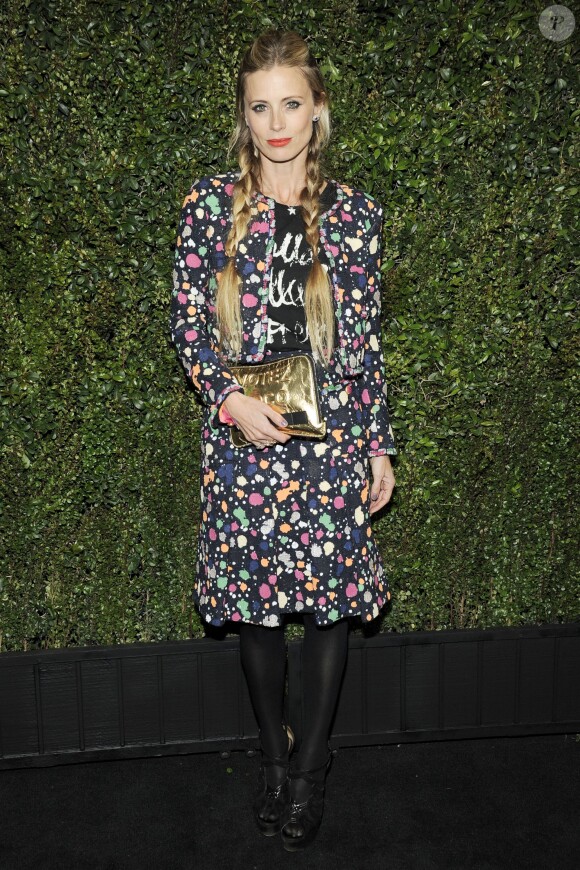 Laura Bailey lors du dîner organisé par Chanel et Charles Finch avant les Oscars au restaurant Madeo, à Beverly Hills le 21 février 2015