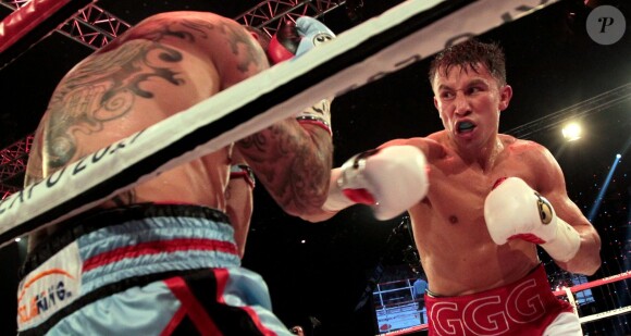 Le prince Albert II de Monaco assistait le 21 février 2015, en présence de Jean-Paul Belmondo, au combat pour le titre de champion du monde des poids moyens de la WBA entre Gennady Golovkin (Kazaksthan) et Martin Murray (Grande-Bretagne), organisé par le père de la princesse Charlene, Michael Wittstock, au Sporting de Monte-Carlo.