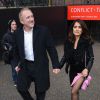 François-Henri Pinault et Salma Hayek arrivent au défilé Christopher Kane automne-hiver 2015-2016. Londres, le 23 février 2015.