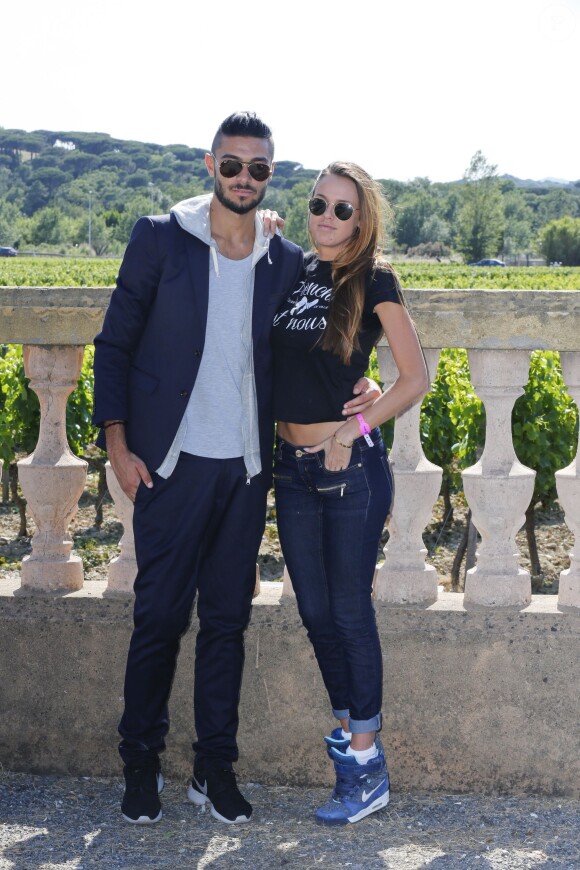 Vanessa Lawrens et Julien Guirado - Arrivée du 15e Rallye des Princesses à Saint-Tropez le 5 juin 2014.