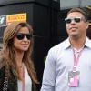 Ronaldo et sa fiancée Paula Morais dans le paddock du Grand Prix d'Italie à Monza, le 8 septembre 2013