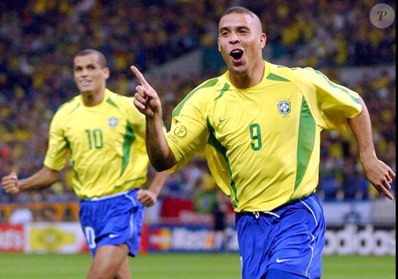 Ronaldo et Rivaldo le 26 juin 2002 pendant la Coupe du monde