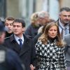 Manuel Valls et sa femme Anne Gravoin lors de la Marche républicaine pour Charlie Hebdo à Paris, suite aux attentats terroristes survenus à Paris les 7, 8 et 9 janvier. Paris, le 11 janvier 2015  