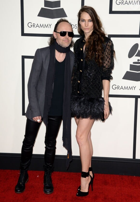 Lars Ulrich et Jessica Miller à Los Angeles, le 26 janvier 2014. 