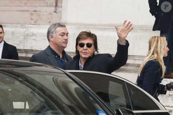 Paul McCartney à l'Opéra de Paris lors du défilé Stella McCartney automne-hiver 2015-2016. Paris, le 9 mars 2015.