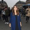 Géraldine Nakache arrive à l'Opéra de Paris pour assister au défilé Stella McCartney automne-hiver 2015-2016. Paris, le 9 mars 2015.