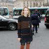Alexandra Golovanoff arrive à l'Opéra de Paris pour assister au défilé Stella McCartney automne-hiver 2015-2016. Paris, le 9 mars 2015.