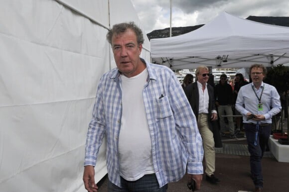 Jeremy Clarkson lors de la journee d'entrainement du Grand prix de Monte Carlo a Monaco. Le Grand prix commencera le 27 mai prochain. Le 25 mai 2013