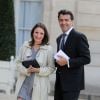 Anne-Sophie Pic et Yannick Alléno, Chefs étoilés - Dîner officiel au Palais de l'Elysée, en l'honneur de Mr Shinzo Abe, Premier ministre du Japon à Paris le 5 mai 2014.