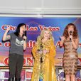 Joan Rivers (en jaune), Kathy Griffin et Margaret Cho lors d'une soirée à las Vegas, le 7 septembre 2012