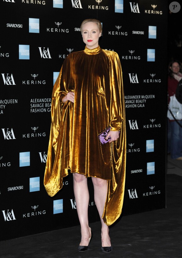 Gwendoline Christie - Gala "Alexander McQueen : Savage Beauty" au Victoria and Albert Museum à Londres, le 12 mars 2015. 12 March 2015
