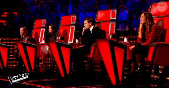 Battle entre Guillaume Etheve et Mariana Tootsie dans The Voice 4, sur TF1, le samedi 14 mars 2015