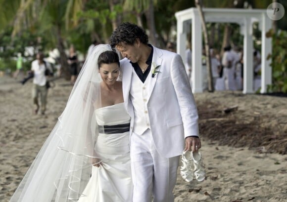 Shania Twain et Frederic Thiebaud lors de leur mariage à Puerto Rico en 2011