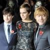 Daniel Radcliffe, Emma Watson et Rupert Grint lors de l'avant-première du film Harry Potter et les Reliques de la mort (partie I) à Londres le 11 novembre 2010
