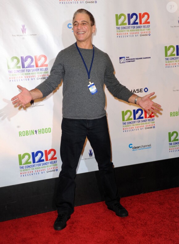 Tony Danza au concert de charite au profit des victimes de l'ouragan Sandy, a New York, le 12 décembre 2012. 