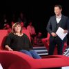 Exclusif - Enregistrement de l'émission Le Divan présentée par Marc-Olivier Fogiel, avec Michèle Bernier, le 13 mars 2015. Emission diffusée le 17 mars 2015, sur France 3.