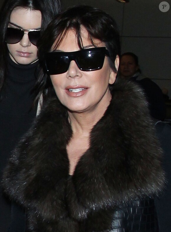 Kendall et Kris Jenner à l'aéroport LAX de Los Angeles, le 11 mars 2015