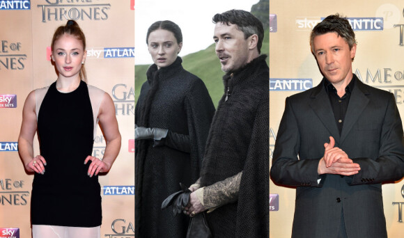 Sophie Turner et Aidan Gillen à l'avant-première mondiale de la saison 5 de "Game of Thrones" organisée à Londres, le 18 mars 2015.