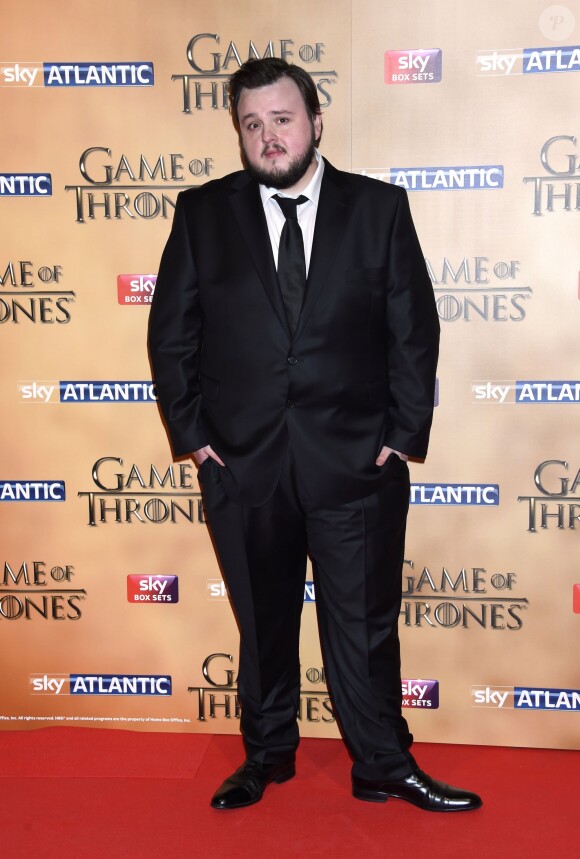 John Bradley à l'avant-première mondiale de la saison 5 de "Game of Thrones" organisée à Londres, le 18 mars 2015.