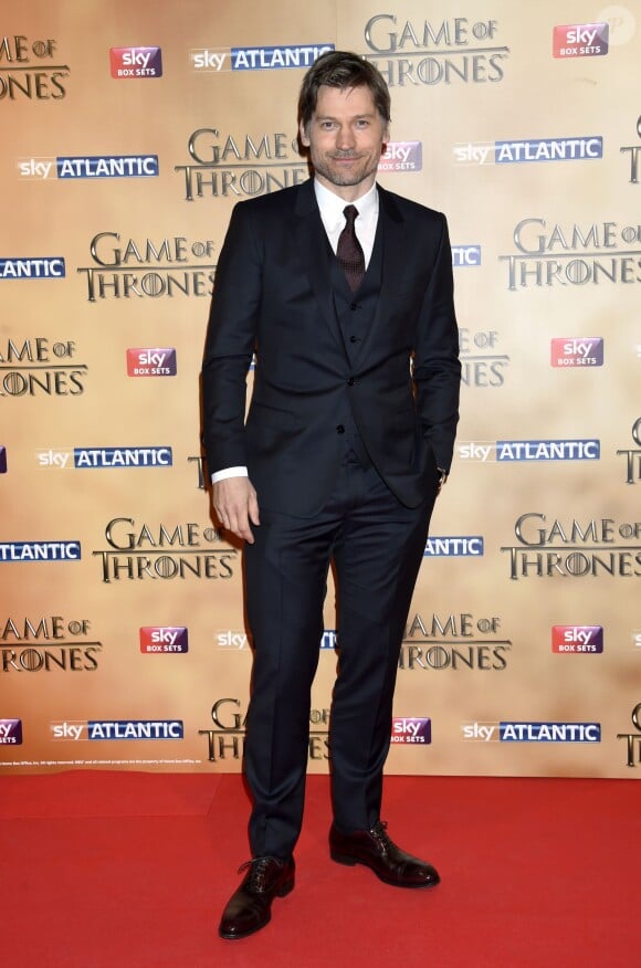 Nikolaj Coster-Waldau à l'avant-première mondiale de la saison 5 de "Game of Thrones" organisée à Londres, le 18 mars 2015.