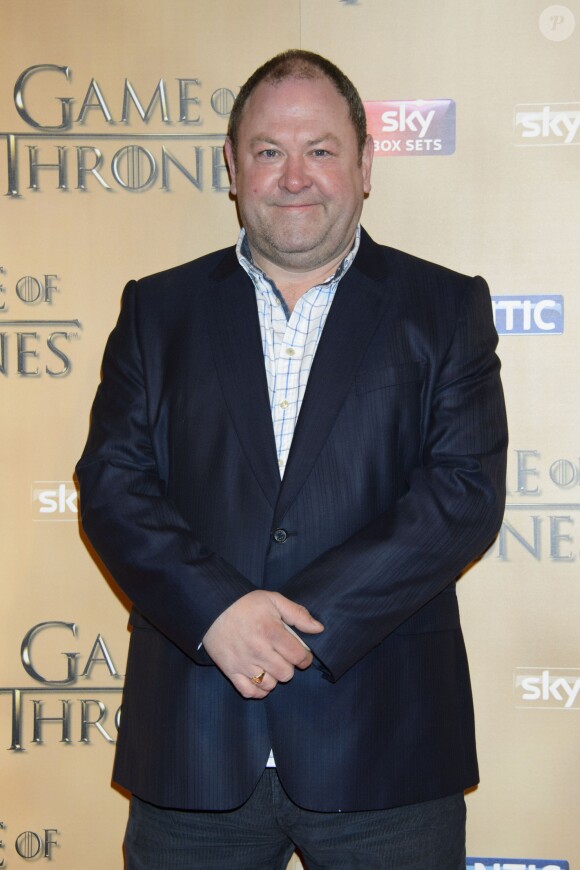 Mark Addy à l'avant-première mondiale de la saison 5 de "Game of Thrones" organisée à Londres, le 18 mars 2015.