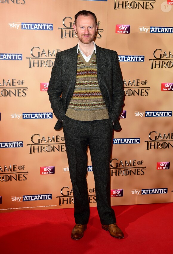 Mark Gatiss à l'avant-première mondiale de la saison 5 de "Game of Thrones" organisée à Londres, le 18 mars 2015.