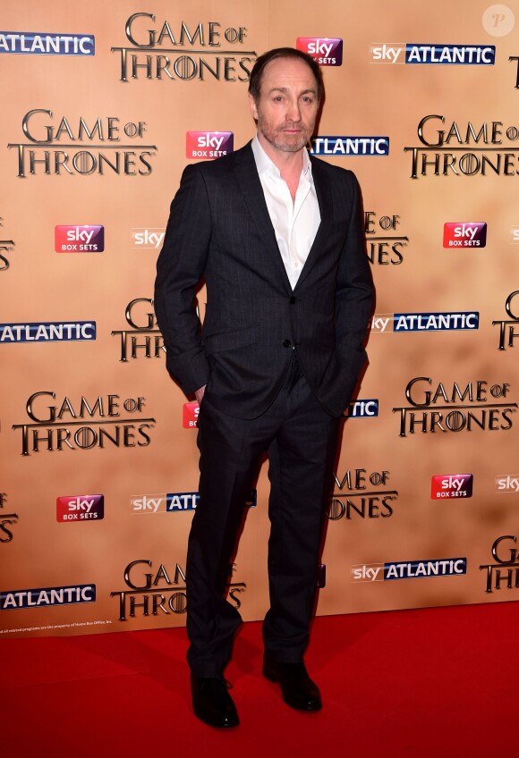 Michael McElhatton à l'avant-première mondiale de la saison 5 de "Game of Thrones" organisée à Londres, le 18 mars 2015.