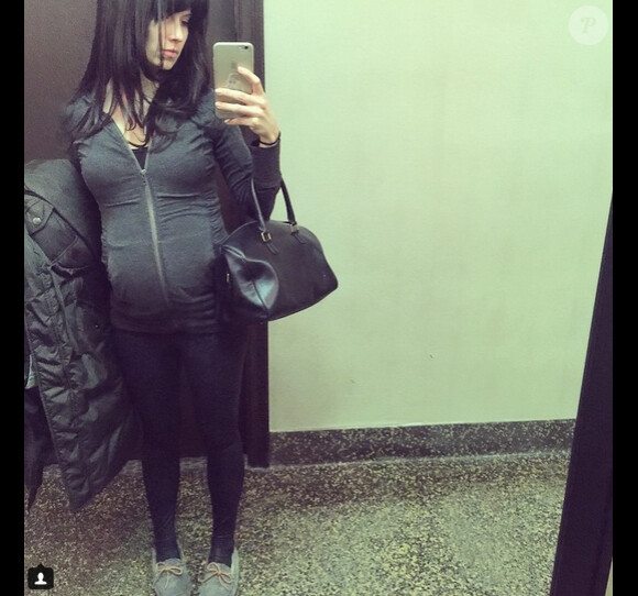 Hilaria Baldwin enceinte de son second enfant a ajouté une photo à son compte Instagram, le 20 mars 2015